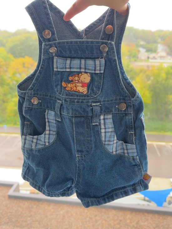 Disney Other - Vintage Disney Blue Denim Winnie the Pooh Short Overalls